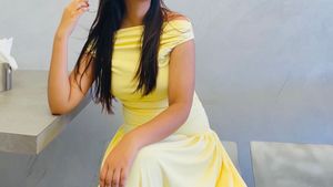 Butter yellow flare dress