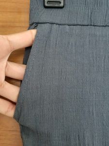 Chic Grey Linen Blend Pants