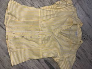 littlebox Chic Yellow Striped Button-Up Top