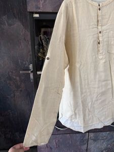 Men's Lightweight Linen Short Kurta