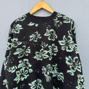 Floral Print Pullover Sweater