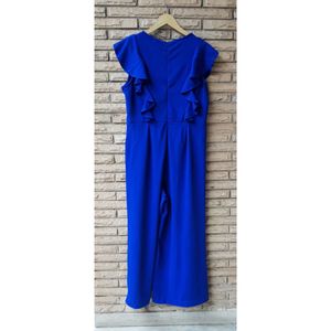 Bright Blue Frill Jumpsuit