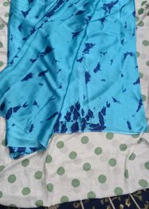 Blue Tie-Dye Saree