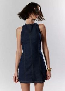 Denim A-Line Mini Dress