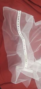 Self designed white net duppata