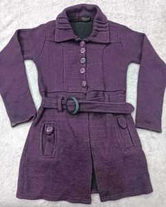 Stylish ☃️☃️Purple Belted Coat