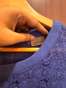 Vero Moda Blue Lace Detail Dress