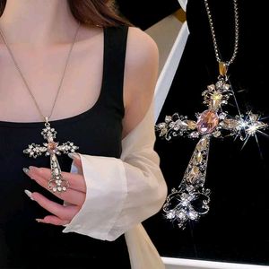 Gothic big Cross Pendant Necklace