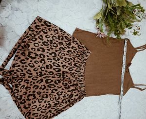 Cute Leopard Print Lounge Set