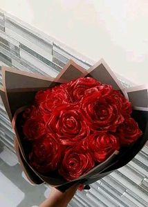 Red Rose Flower Bouquet with 7 roses