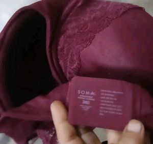 Burgundy Padded Bra