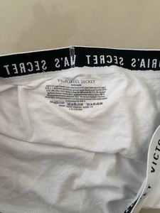 Victoria's Secret Pink Striped &amp; White Briefs Set