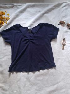 Navy Blue V-Neck T-Shirt