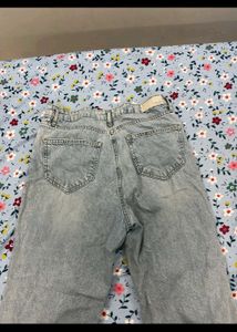 sky blue Light Wash Wide Leg baggy Jeans denim