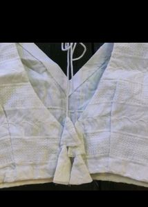 White Chikin Embroidery Blouse
