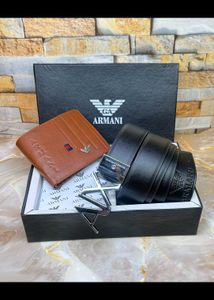 Armani Belt Wallet Combo Set