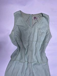 Elegant Beaded Peplum Dress