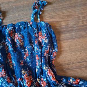 Blue Peplum Top