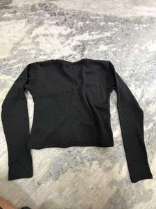 Classic Black Button-Up Cardigan
