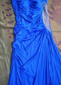 Royal Blue Ruched Gown