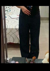 Dark Wash High Waisted Wide Leg Jeans