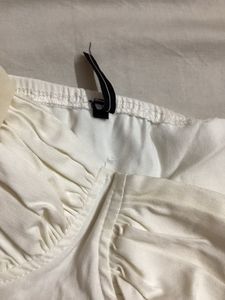 Cream Ruched Bust Halter Top
