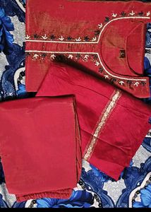 Elegant Red Kurta Set with Dupatta