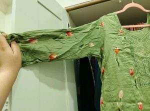 Beautiful Green Embroidered Kurta Set