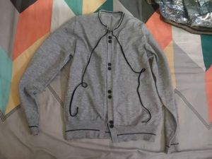 Grey Button-Up Cardigan