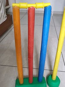 Colorful Plastic Cricket Stumps Set