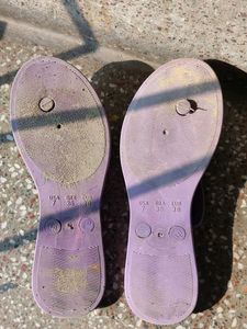 Cute Purple Heart Thong Sandals