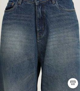 Wide Leg Blue Denim Jeans