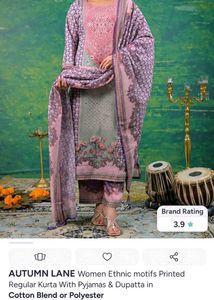 Embroidered Teal Kurta with Pink &amp; Grey Accents