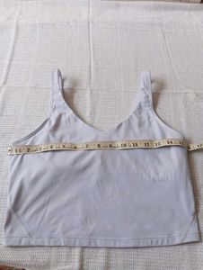 Comfortable White Workout Tank Top