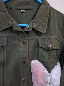 short  denim  jacket with one piece 💙 ✨️