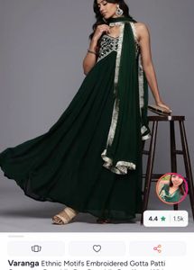 Elegant Emerald Green anarkali medium size
