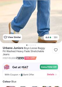Urbano Juniors Boys Loose Baggy Jeans
