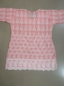 Beautiful Peach Chikankari Kurta
