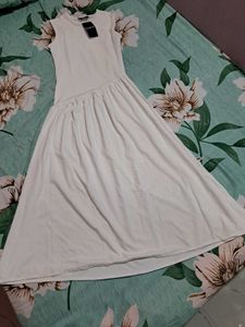 Shein Elegant White Midi Dress