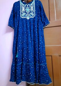 💙Beautiful Bandhni Embroidered Anarkali Gown