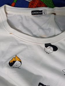 Juneberry , Size -L Cotton T Shirt
