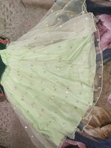 Party Wear Dress Cute Green &amp; Lime Kids Outfit