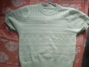 Vintage Knit Top - Light Green
