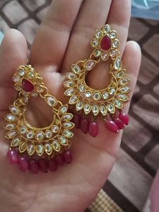 Choker necklace with Traditional Indian Earrings