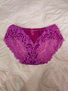 Purple Lace Trim Bikini Briefs