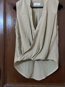 Elegant Sleeveless Drape Top