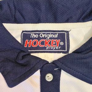 Men' hockey White Polo T-Shirt