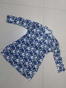 Blue Floral Kurta