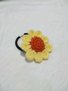Handmade Flower Hair Ties - Set of 9