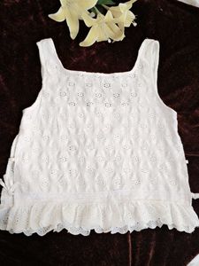Zara Girls White Summer Top